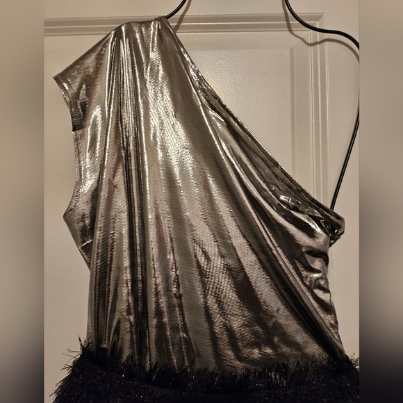 Silver bodysuit and skirt set - Picture 2 of 4